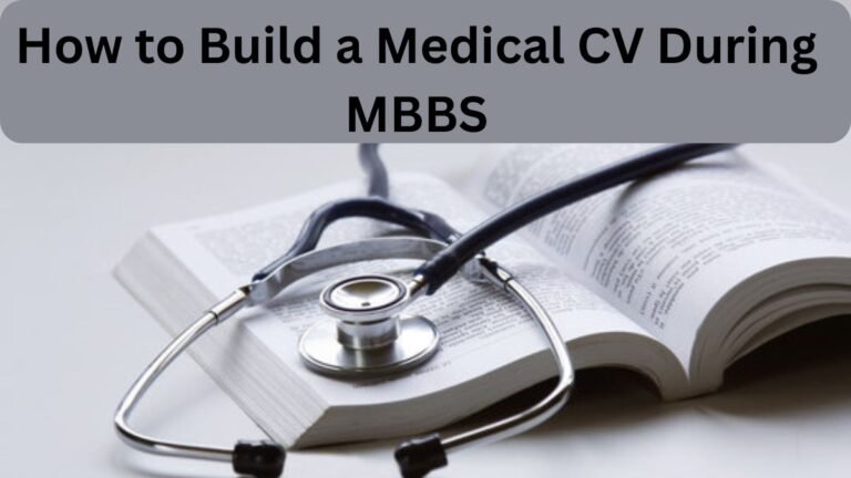 How to Build a Medical CV During MBBS